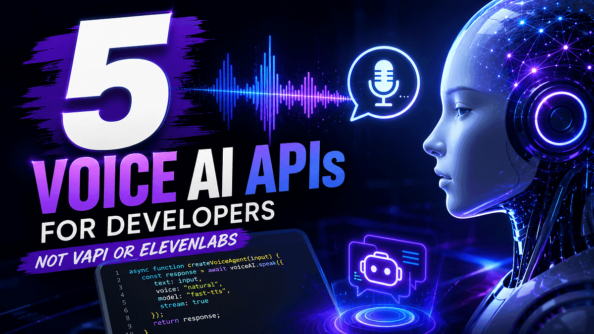 5 APIs de voz con IA más allá de Vapi y ElevenLabs